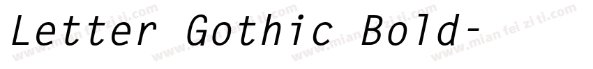 Letter Gothic Bold字体转换